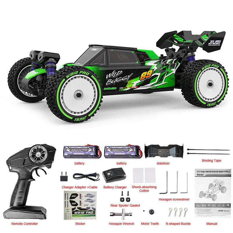 WB12 PRO 1/12 Racing Car 4WD High Speed 80KM/H Brushless Remote Control Car Off-road Competitive Drift RC