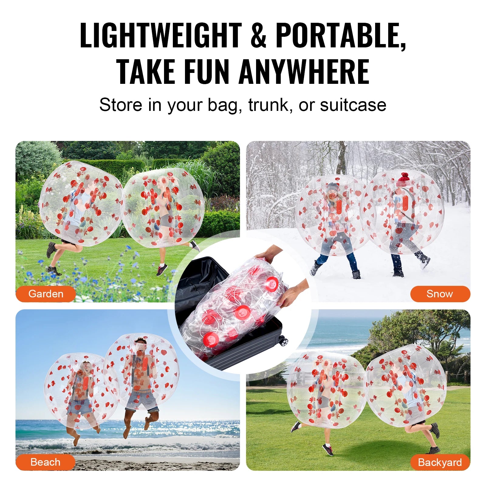 Inflatable Bumper Ball Body Sumo Zorb Balls for Teen & Adult 0.8mm PVC Bubble Balls Bumper Bopper Toys
