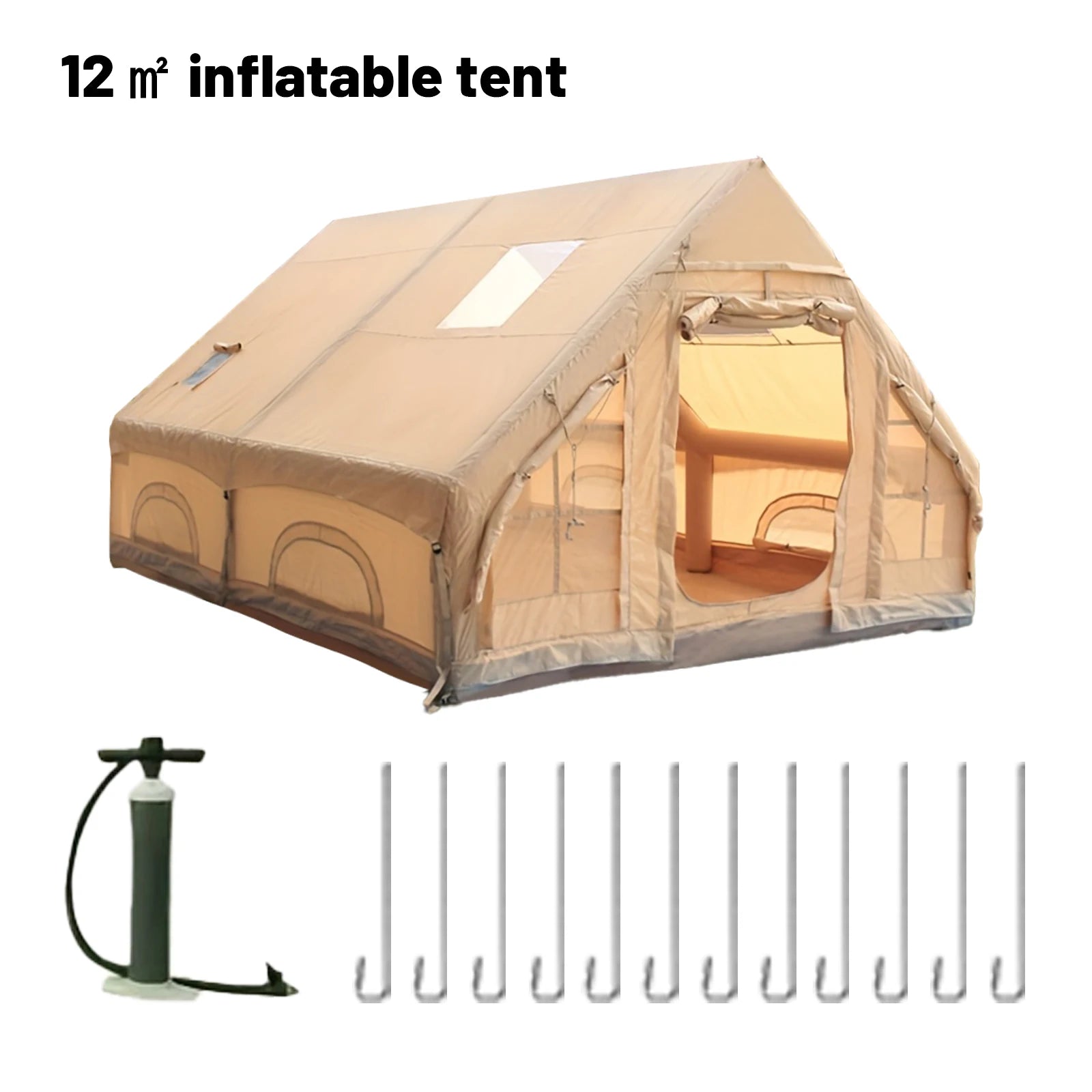 Inflatable Tents For Adult Camping, Luxury Camping Tents, Inflatable Tents With Stove Plug, 4/6/8 Person