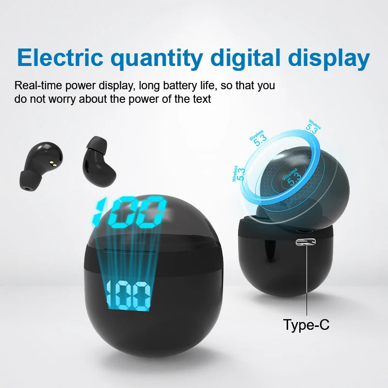 Super bass Sleep Headphones Wireless Bluetooth Earphones With Mic Sports Earbuds Noise Reduction Mini HD Headset