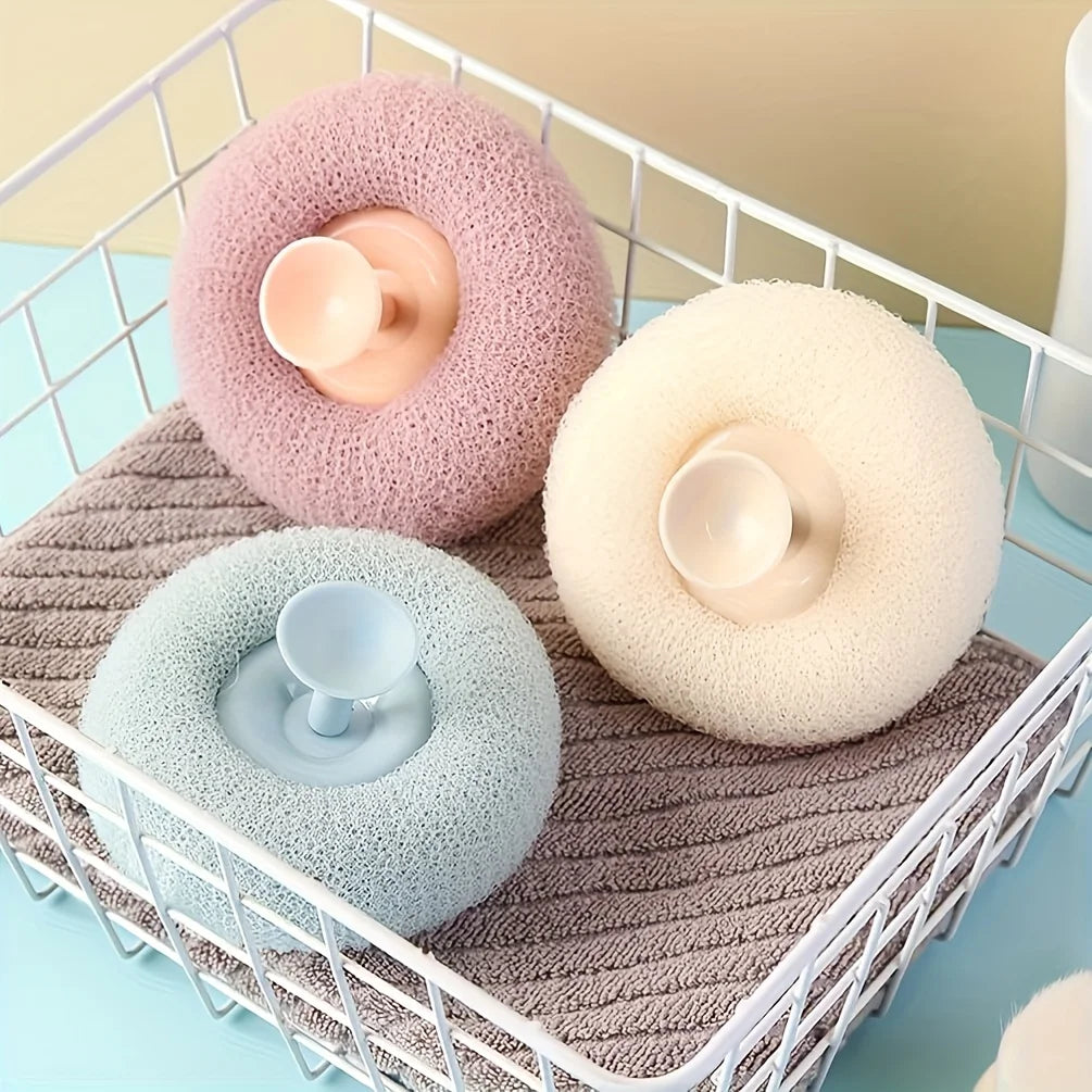 2PCS Set - Sunflower Suction Cup Bath Scrubber, Self-Care Massage Brush for Deep Clean & Relaxation