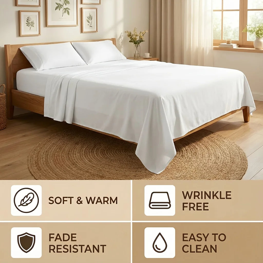 Cooling Bamboo Bed Sheets Set for Twin, Full, Queen, King and California King Size Bed - 18 Inch Deep Pocket