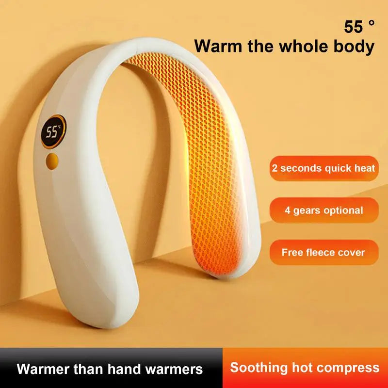 Cordless Neck Heater Rechargeable Neck & Hand Warmer 4 Heat Settings Fast Heating Pad Portable Neck Heat