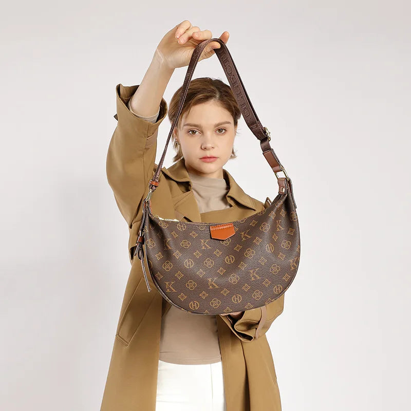 Underarm Hobo Bag Soft Faux Leather Shoulder Crossbody Bag Minimalist Casual Daily Shopping Small Handbags