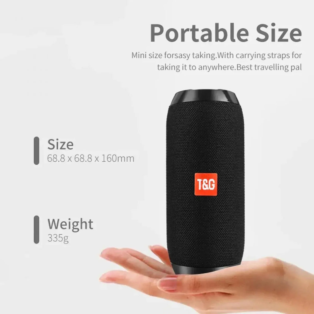 Portable Bluetooth Speaker, Wireless TWS Pairing IPX5Waterproof 1200mAh Battery TF FM Radio
