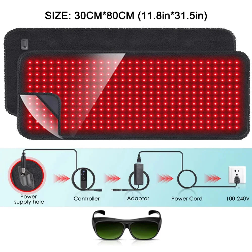 Updated Red Light Therapy Heating Pad for Body Device Cushion Mat Infrared Light