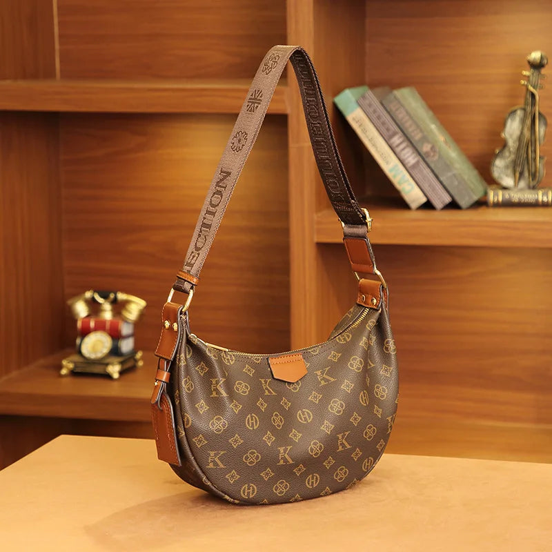 Underarm Hobo Bag Soft Faux Leather Shoulder Crossbody Bag Minimalist Casual Daily Shopping Small Handbags
