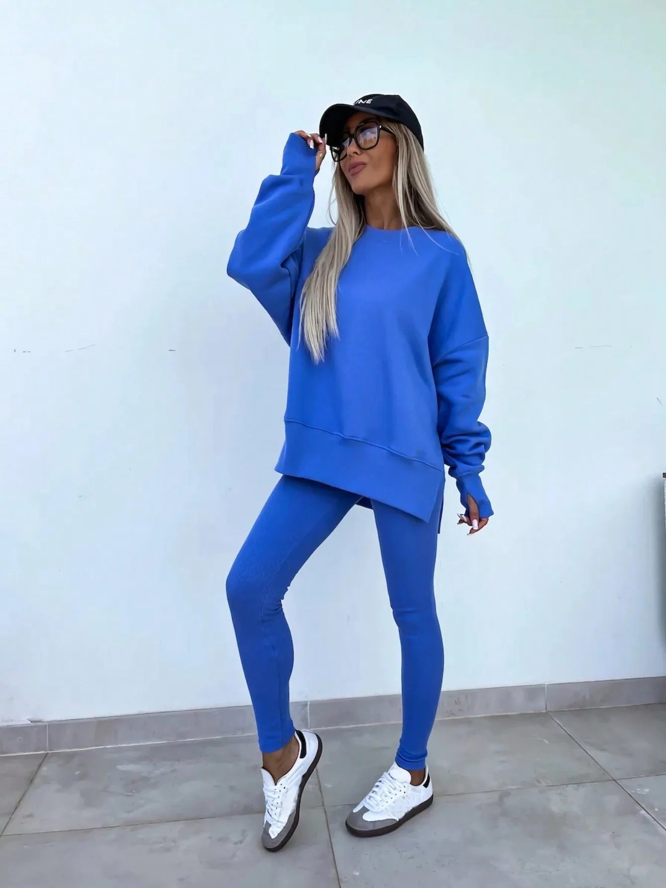 Women 2 Piece Set Casual Loose Sweatshirt And Skinny Pants Fall Outfit