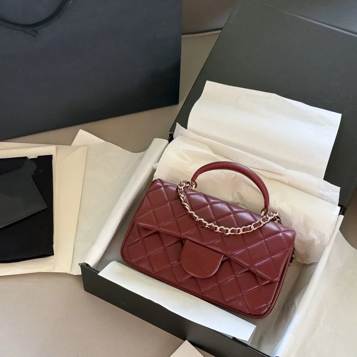 Top Cowhide Flap Luxury Bags With Handle Designer Bag Quilted Wallets