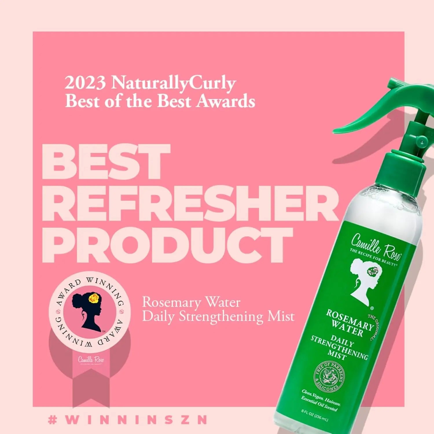 Rosemary Water Spray with Aloe Vera & Peppermint Oil for Hair Strengthening, 8 Oz Daily Mist