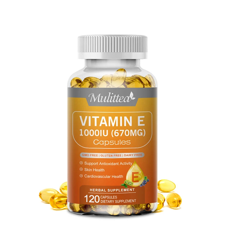 Vitamin E Capsules Helps Blood Birculation and Antioxidant &Brightens Skin Tone Daily Vitamin Supplement Beauty Health