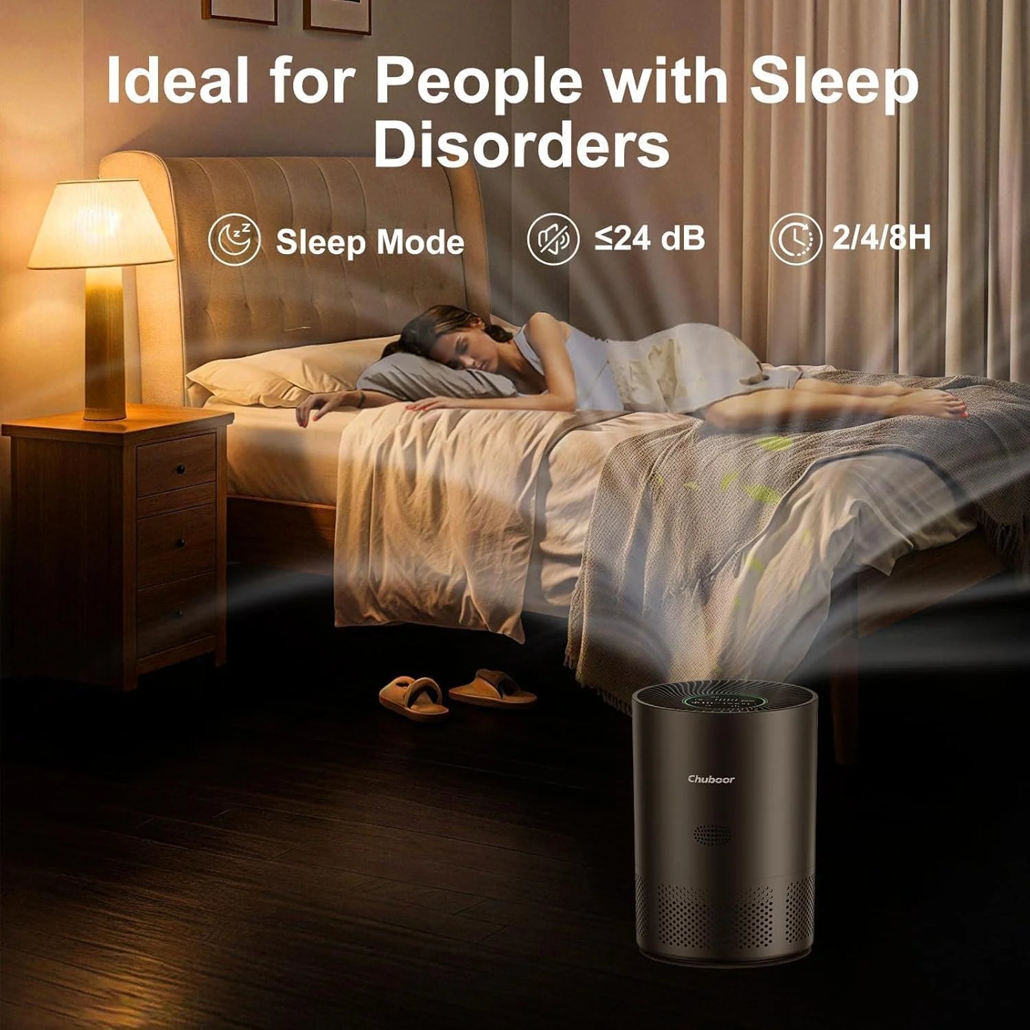 Air Purifier for Home Allergies in Bedroom Covers Up to 360 ft² H13 Filter Effectively Removes Odor