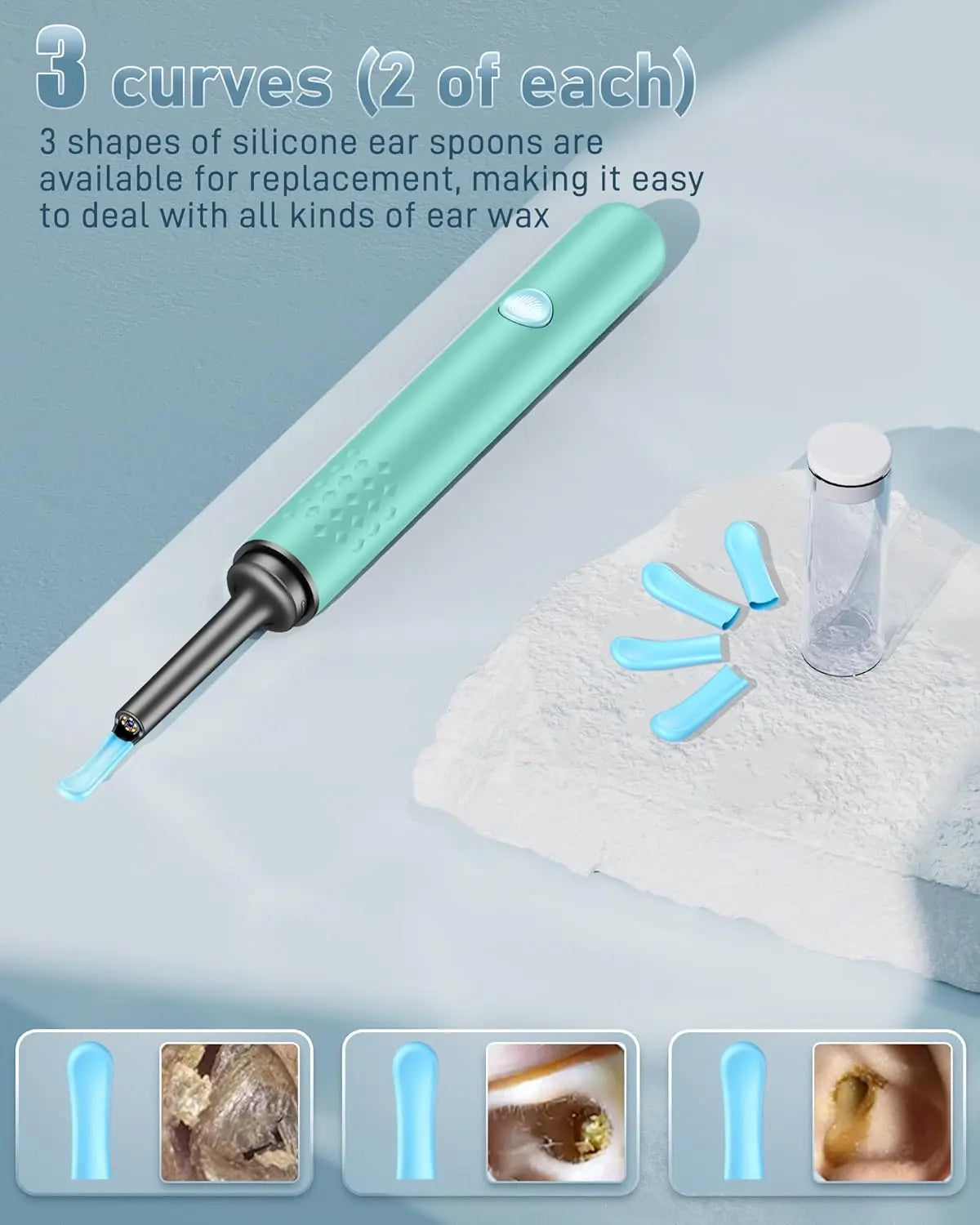 Ear Wax Removal Camera Tool with 1080P HD Lens and 7-Piece Cleaning Kit for Adults