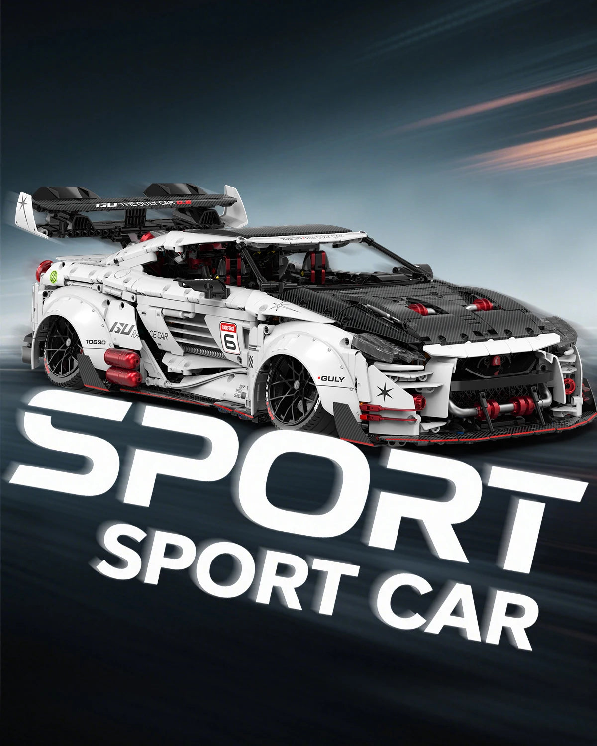 1:8 Scale Technical Racing Car Building Set - 3939PCS Model Kit for Boys & Adults Collectible Birthday Gift