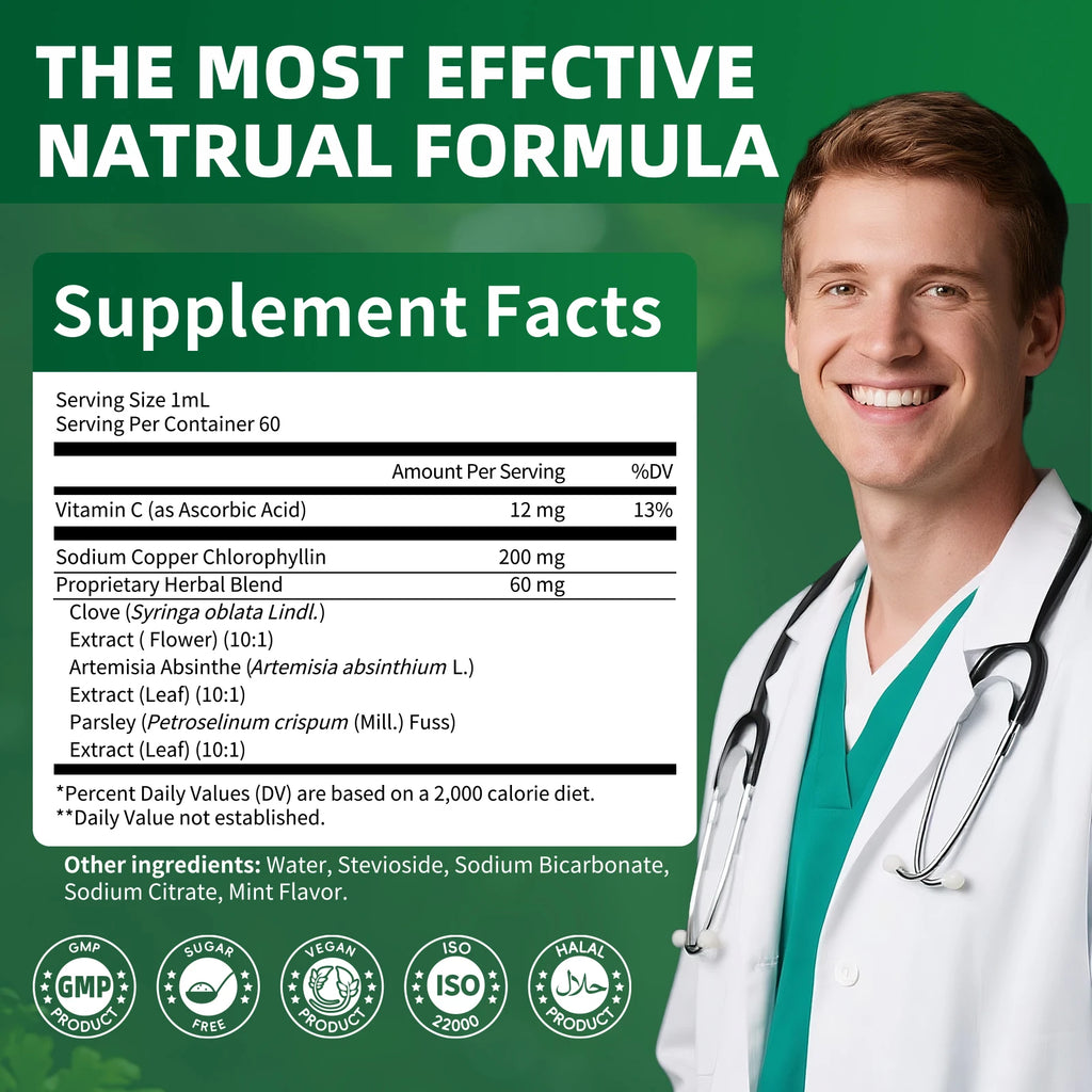 Chlorophyll Liquid Drops 4X Concentrated