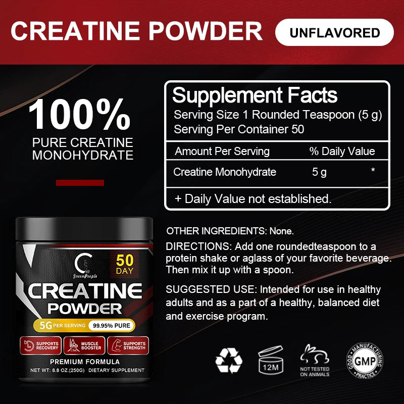 Creatine Monohydrate Powder Creatine Powder Muscle Recovery Muscle Builder