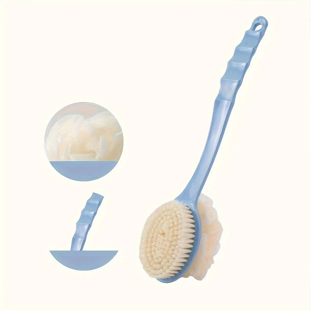 Soft Body Scrubber Shower Exfoliating Scrubs Long Handle Bath Brush Exfoliator