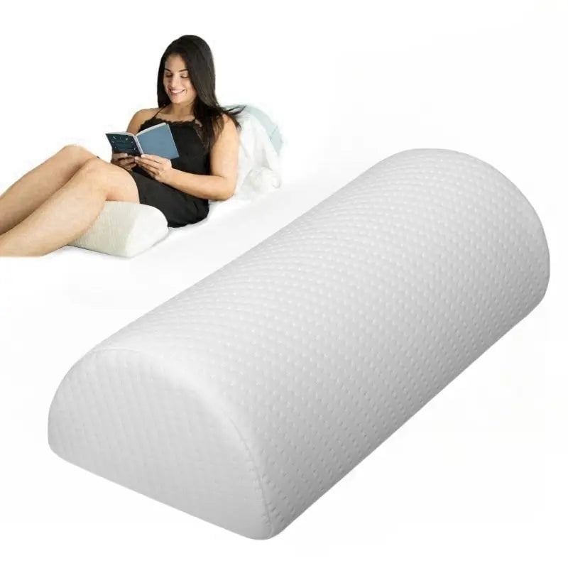 Comfort Bolster Pillow for Legs Back and Head Memory Foam Cotton Cover Lumbar Support Pillow