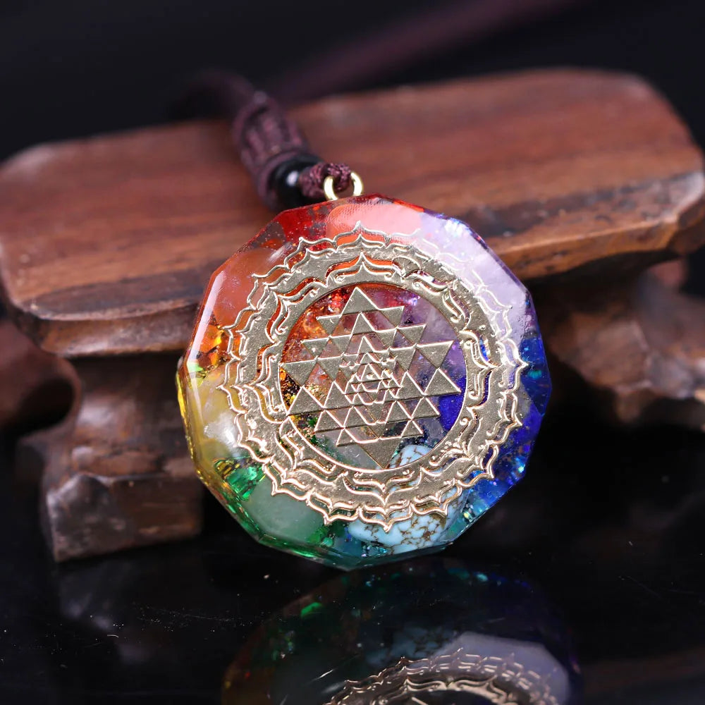 Orgonite Pendant Malachite Energy Necklace
