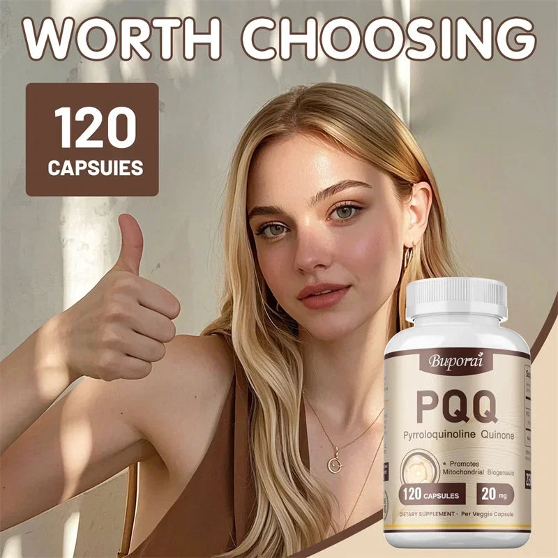 PQQ - Mitochondrial Support, Improve Sleep, Heart Health, Cognitive Function - 120 Capsules