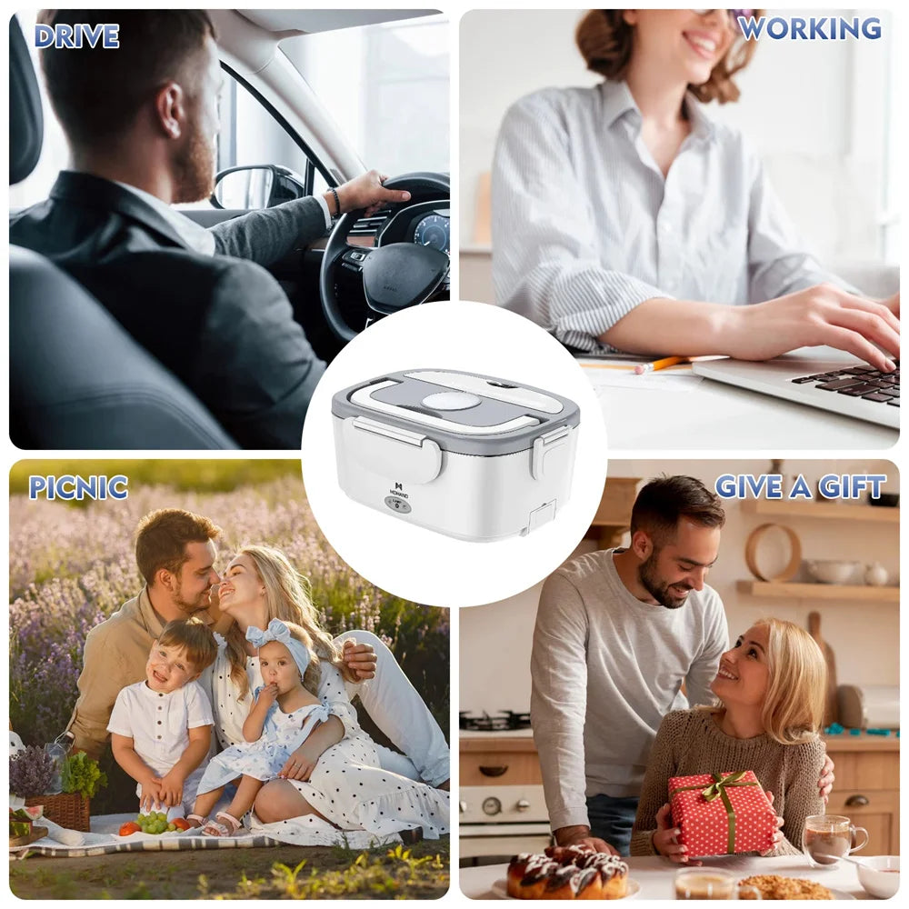 Electric Lunch Box Food Warmer Portable Food Heater for Car Or Home