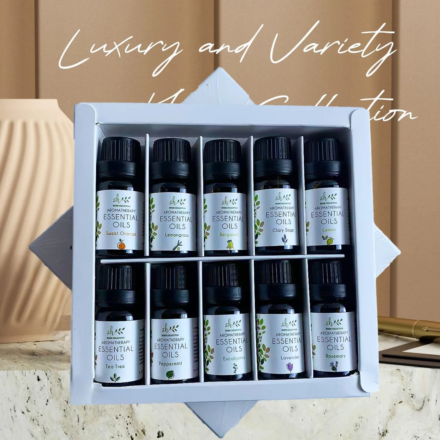 10Pcs/Set Fragrance Massage Spa Aromatherapy Pure Essential Oil Set