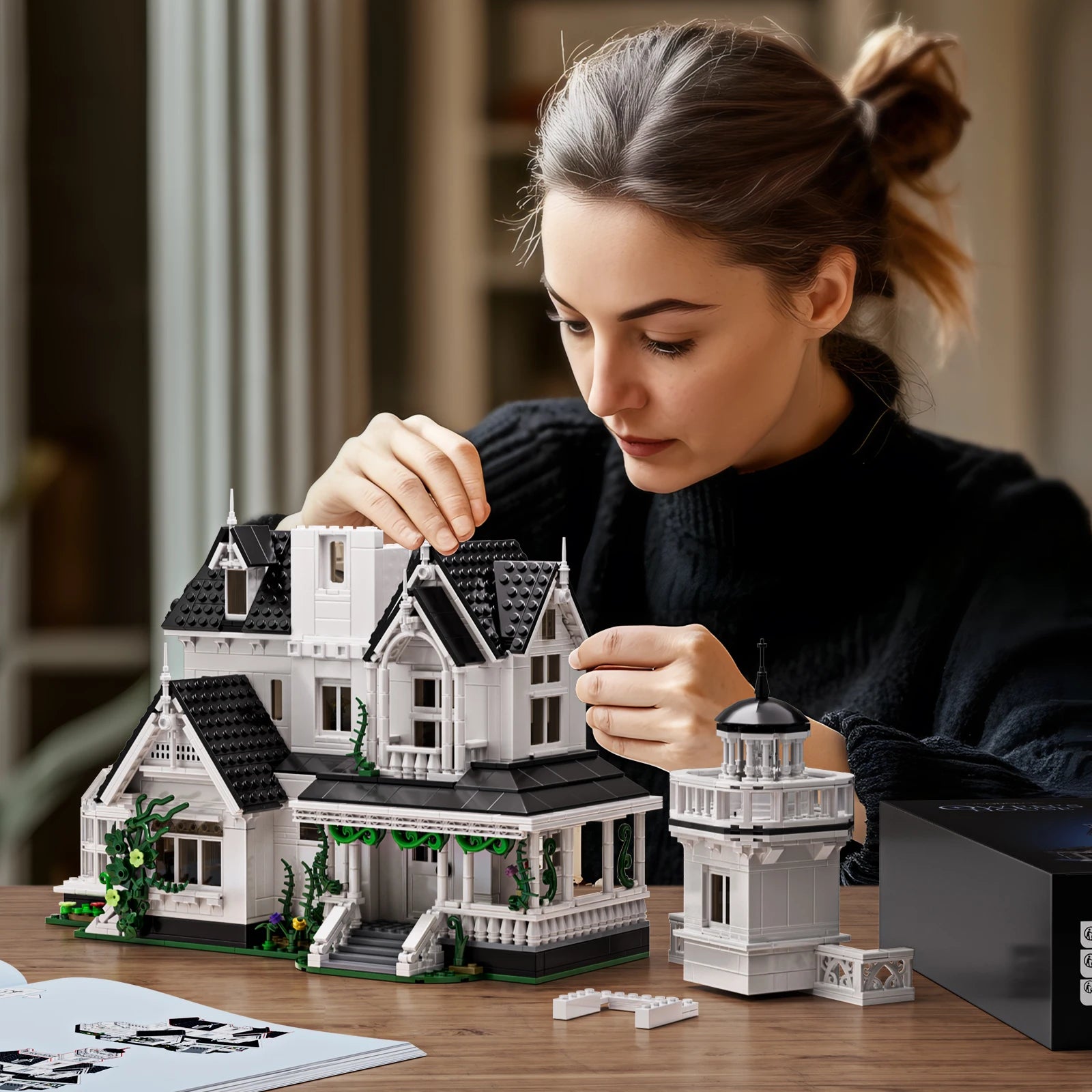 1877 Pcs Magic House Blocks Set Owens House Building Set Creator Architecture Model