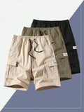 4 Pcs Men's Casual Breathable Cargo Shorts Summer Outdoor Bermuda Shorts