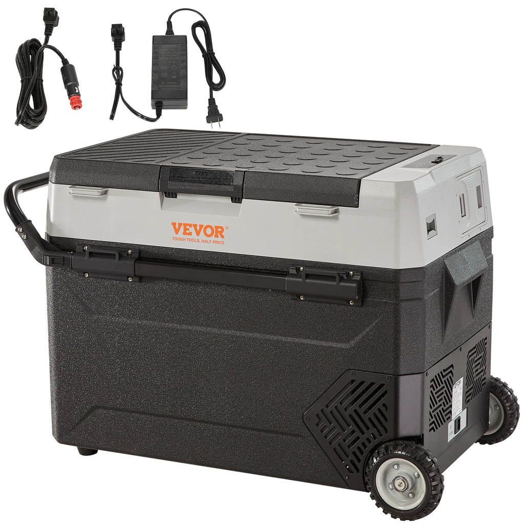 35L/45L/55L Portable Foldable Handle Car Refrigerator with Wheel Compressor Freezer