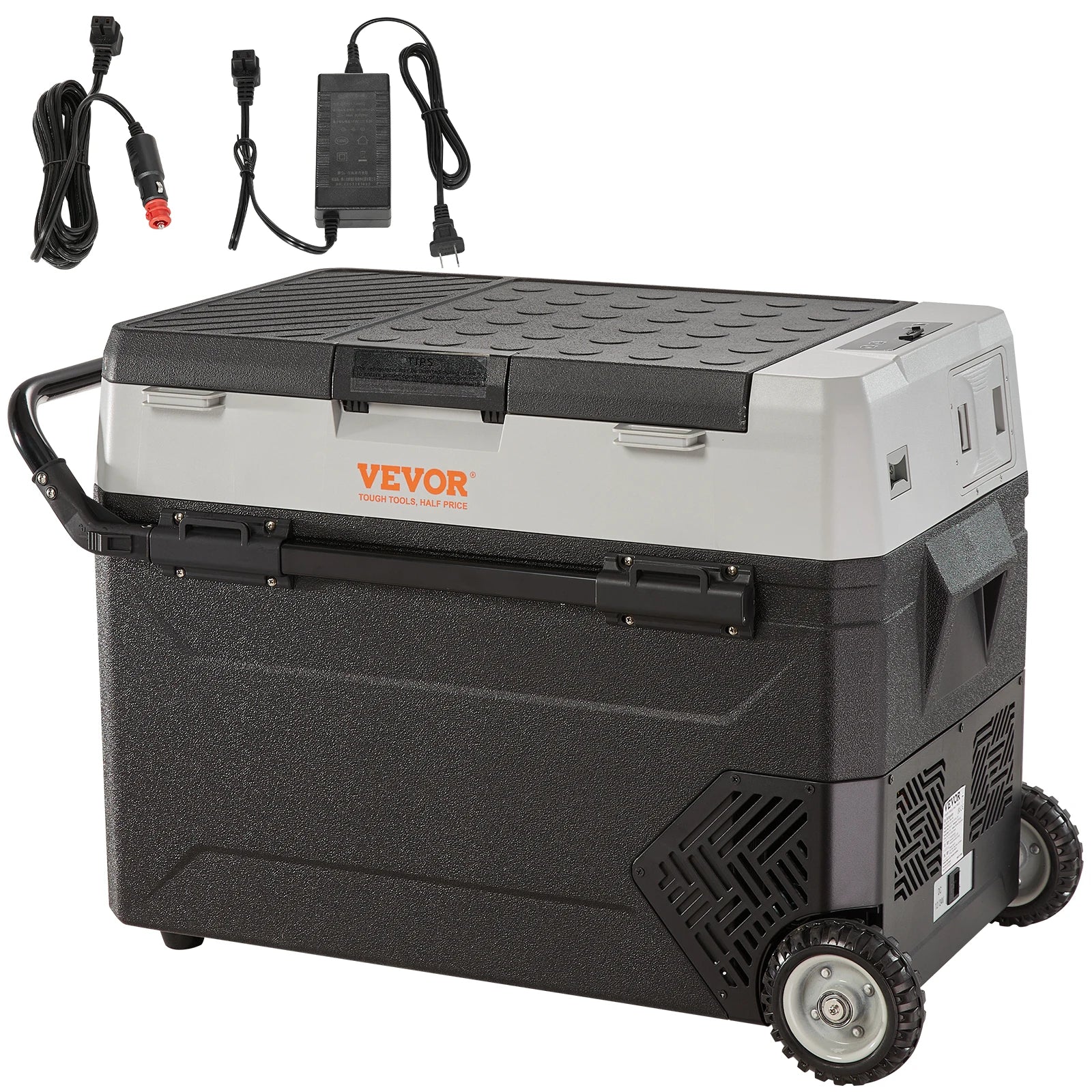 35L/45L/55L Portable Foldable Handle Car Refrigerator with Wheel Compressor Freezer