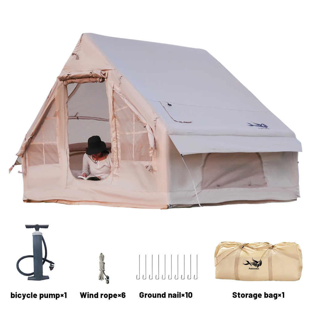 Inflatable Tents For Adult Camping, Luxury Camping Tents, Inflatable Tents With Stove Plug, 4/6/8 Person