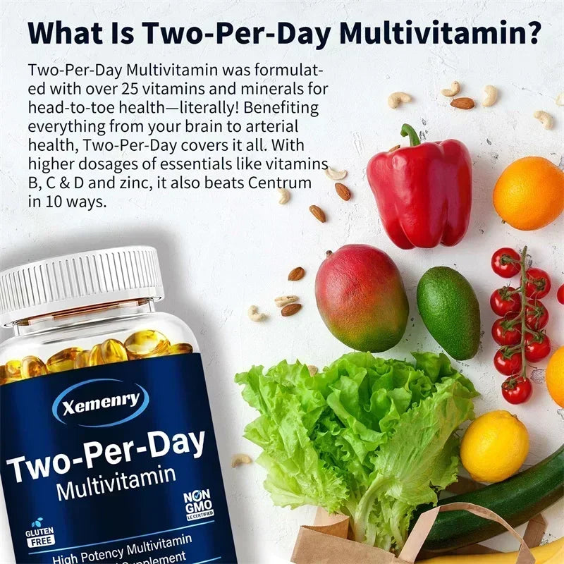 Two-Per-Day Multivitamin Supplements  - 120 Capsules