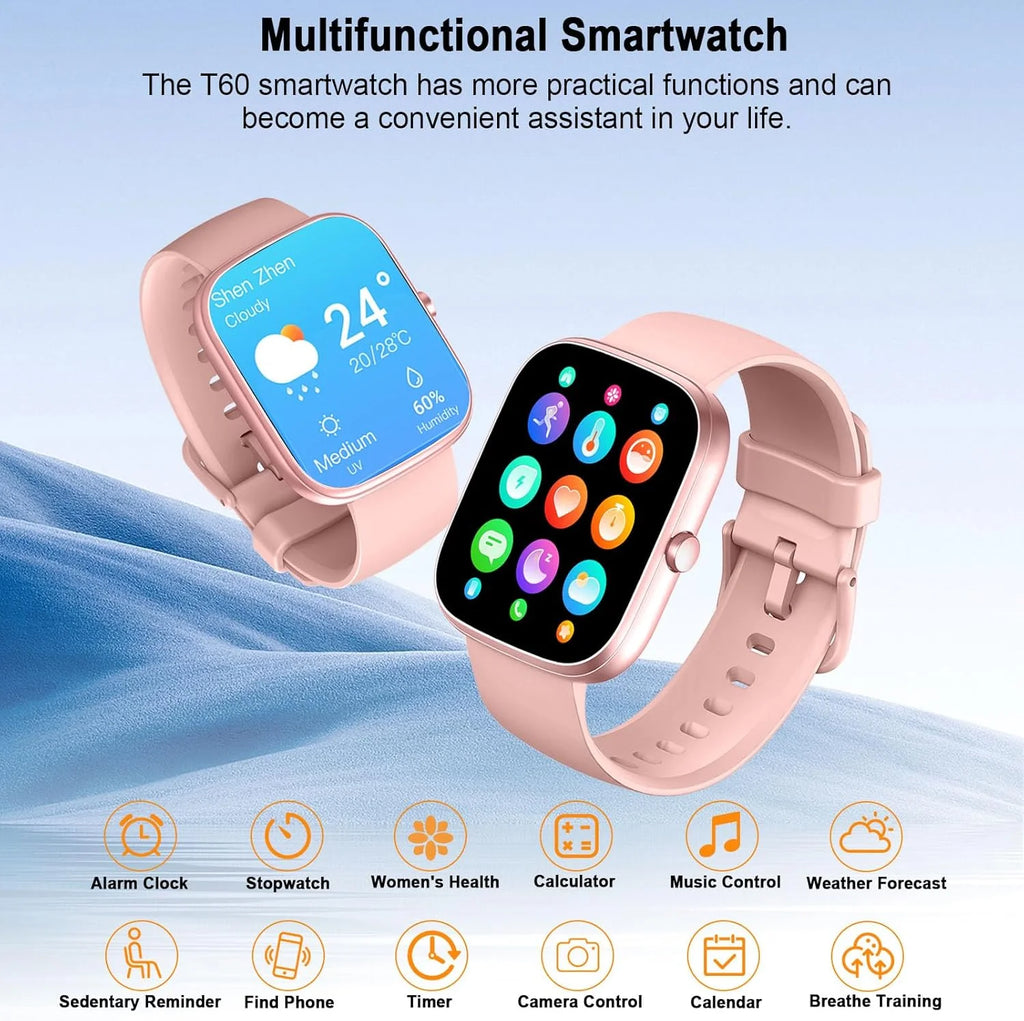 Smart Watch, 1.91" Smartwatch, IP68 Waterproof Fitness Tracker, 110+ Sport Modes