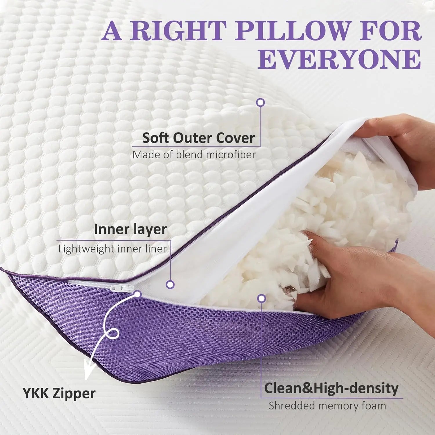 Adjustable Cooling Memory Foam Body Pillow with Washable Cover, Full Support for Side Sleepers, Back & Leg Comfort