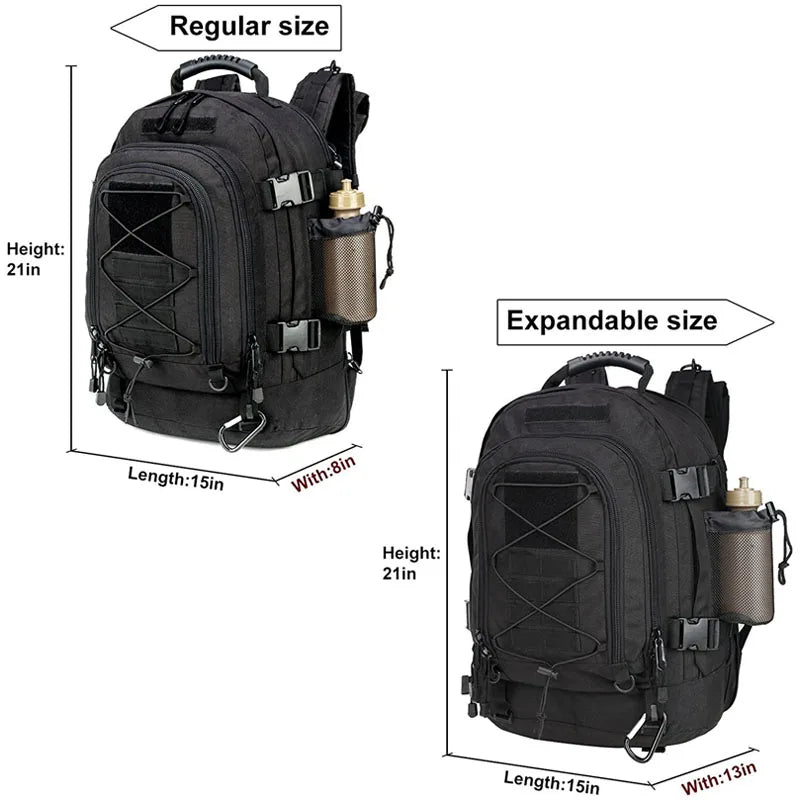 60L Military Tactical Backpack Army Molle Assault Rucksack Outdoor Travel Hiking Rucksacks Camping Hunting