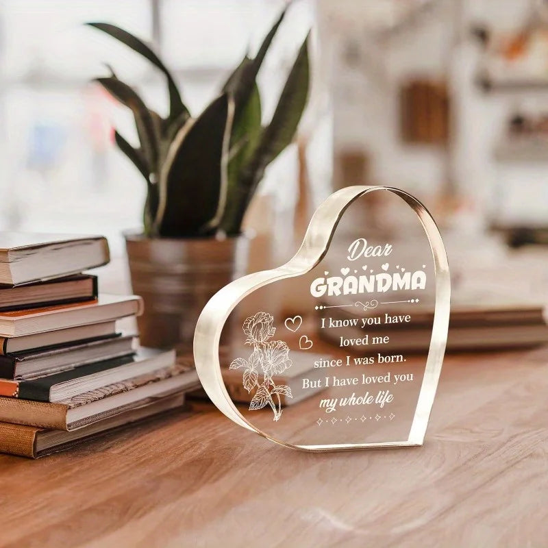 Grandma Heart Sign - Perfect Birthday & Christmas Gift from Grandchildren