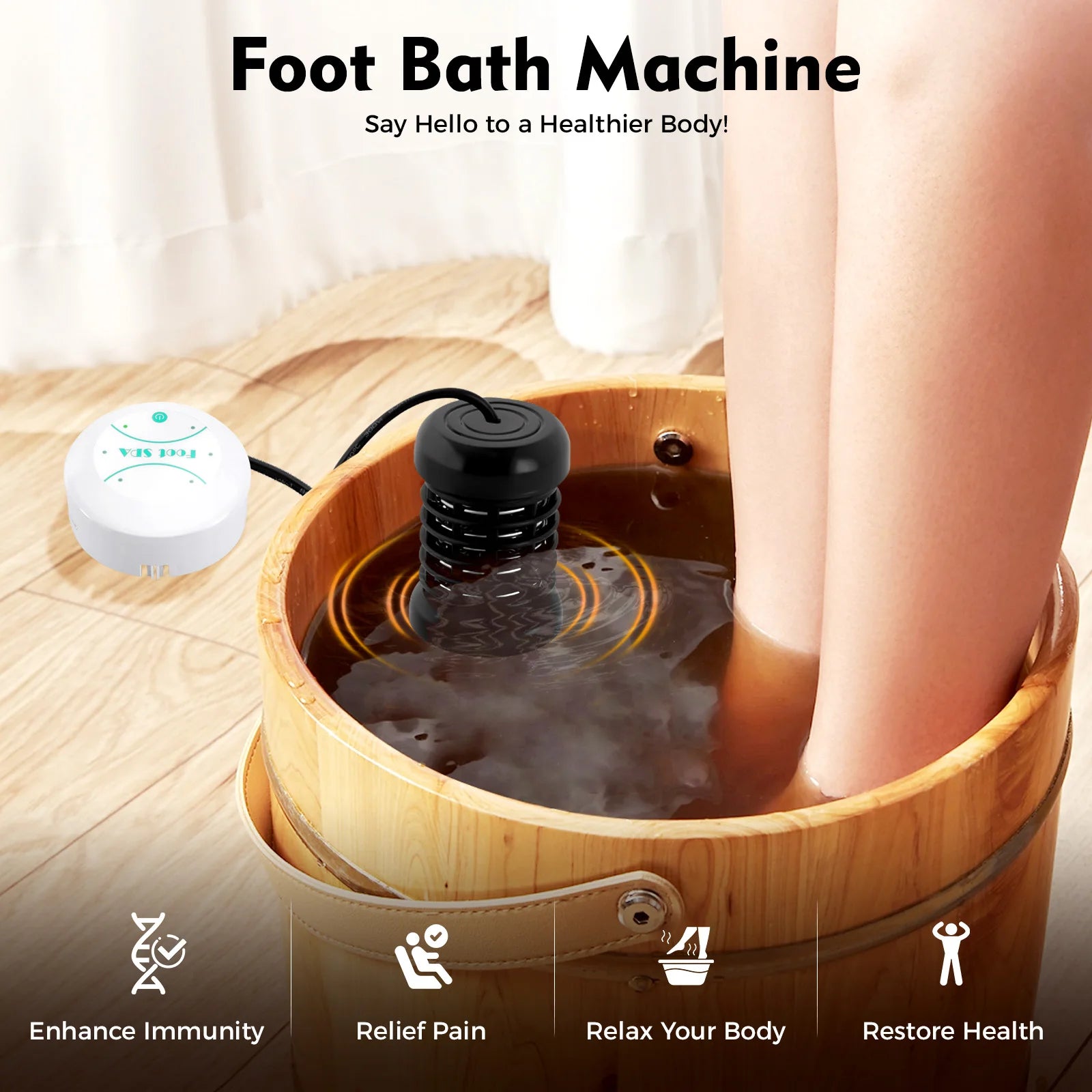 Ionic Detox Foot Bath Spa Machine, 30-Min Auto Timer, Immune Support & Toxin Removal