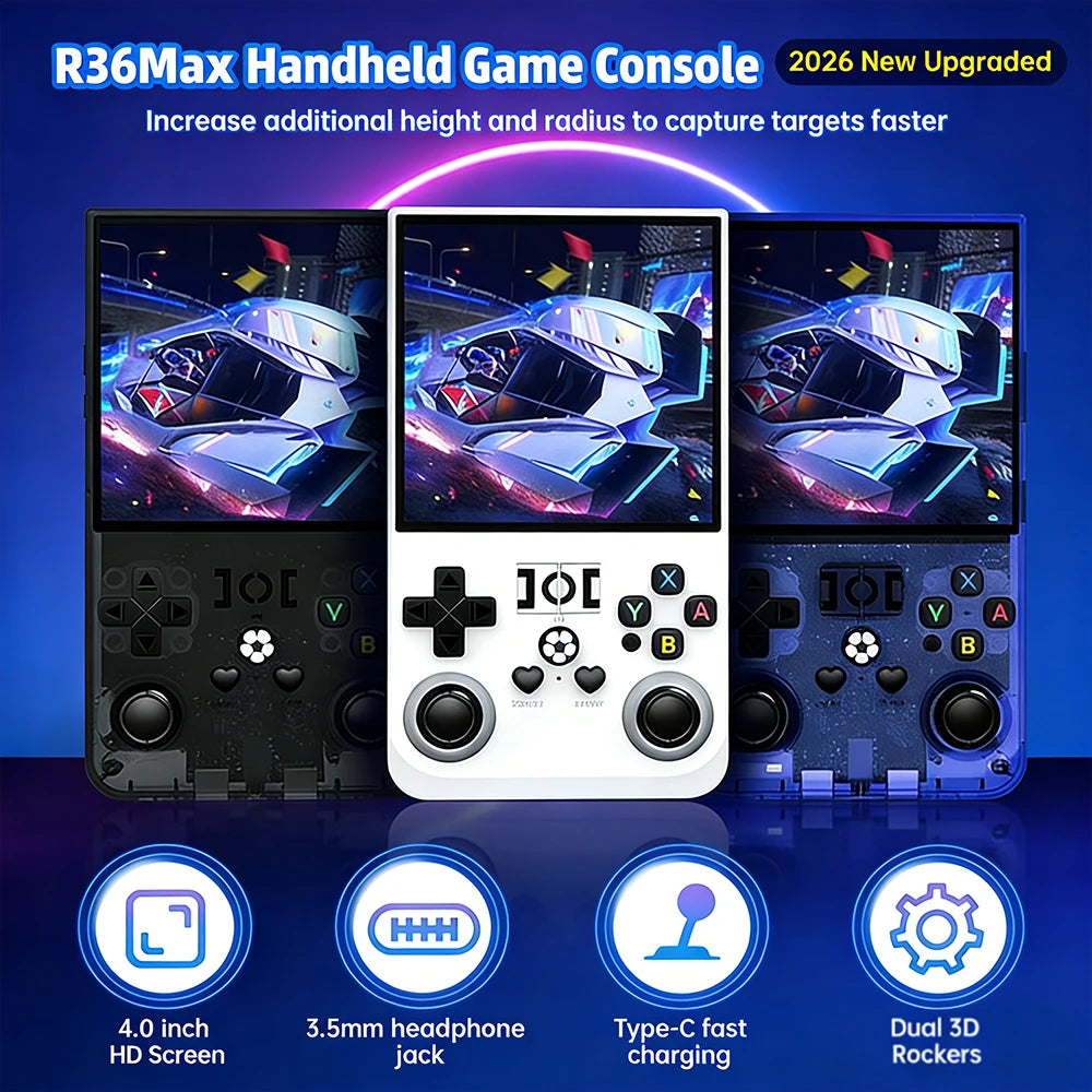 Handheld Game Console 4.0 Inch 64/128GB RK3326 Chip Retro Portable Video Game Player Open Source Pocket Console