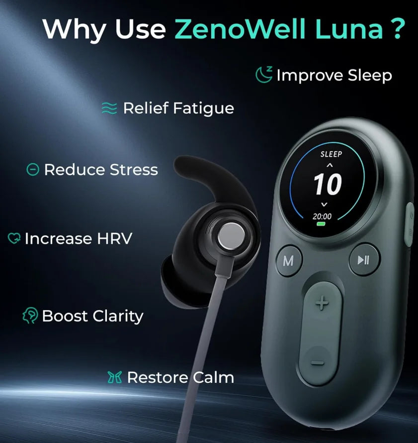 Nerve Stimulation for Non-Drug Sleep Aid Anxiety Relief and Parasympathetic Activation for Relaxation