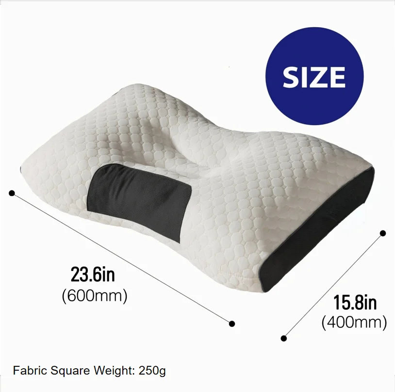 2pcs Massage Neck Pillows Adjustable Ergonomic Orthopedic Contour Support, High-Quality Pillow Core