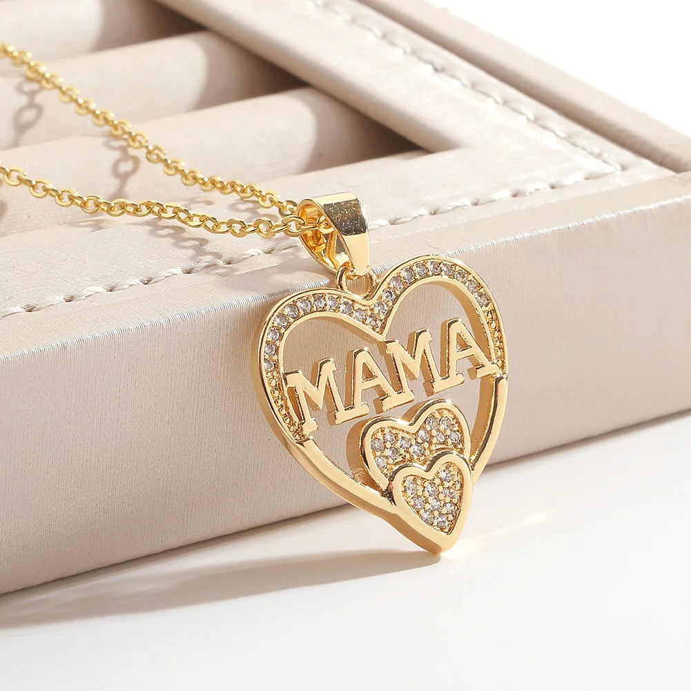 New Creative and Unique Shiny Pendant Necklace,Mother's Day Necklace, Simple Heart
