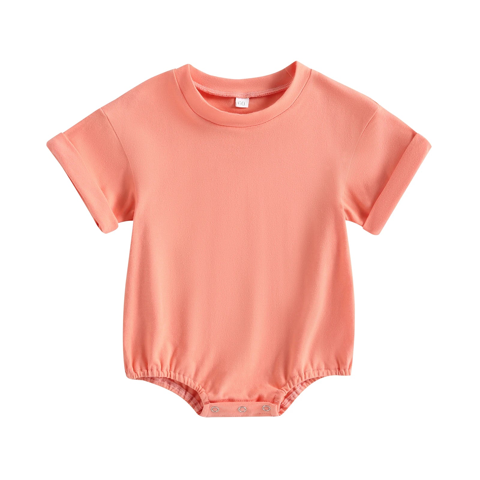Boys Girls Bodysuit Short Sleeve Solid Color Jumpsuit Solid Casual Clothes