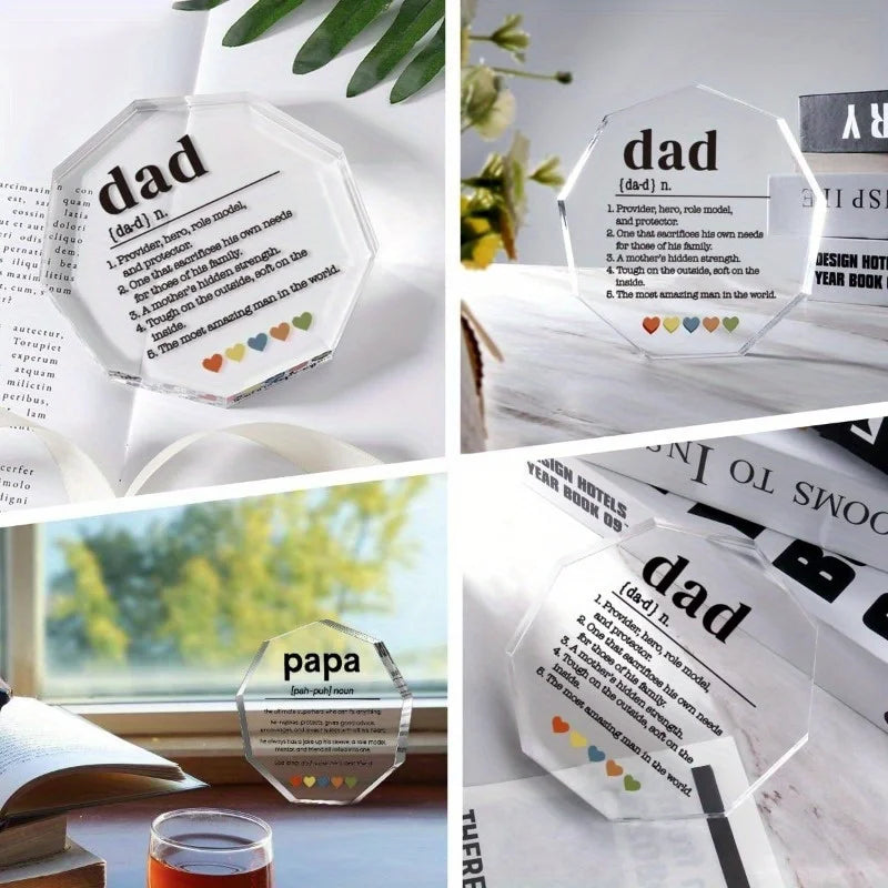 Father’s Acrylic Decorative Sign:"Dad Definition"Gift