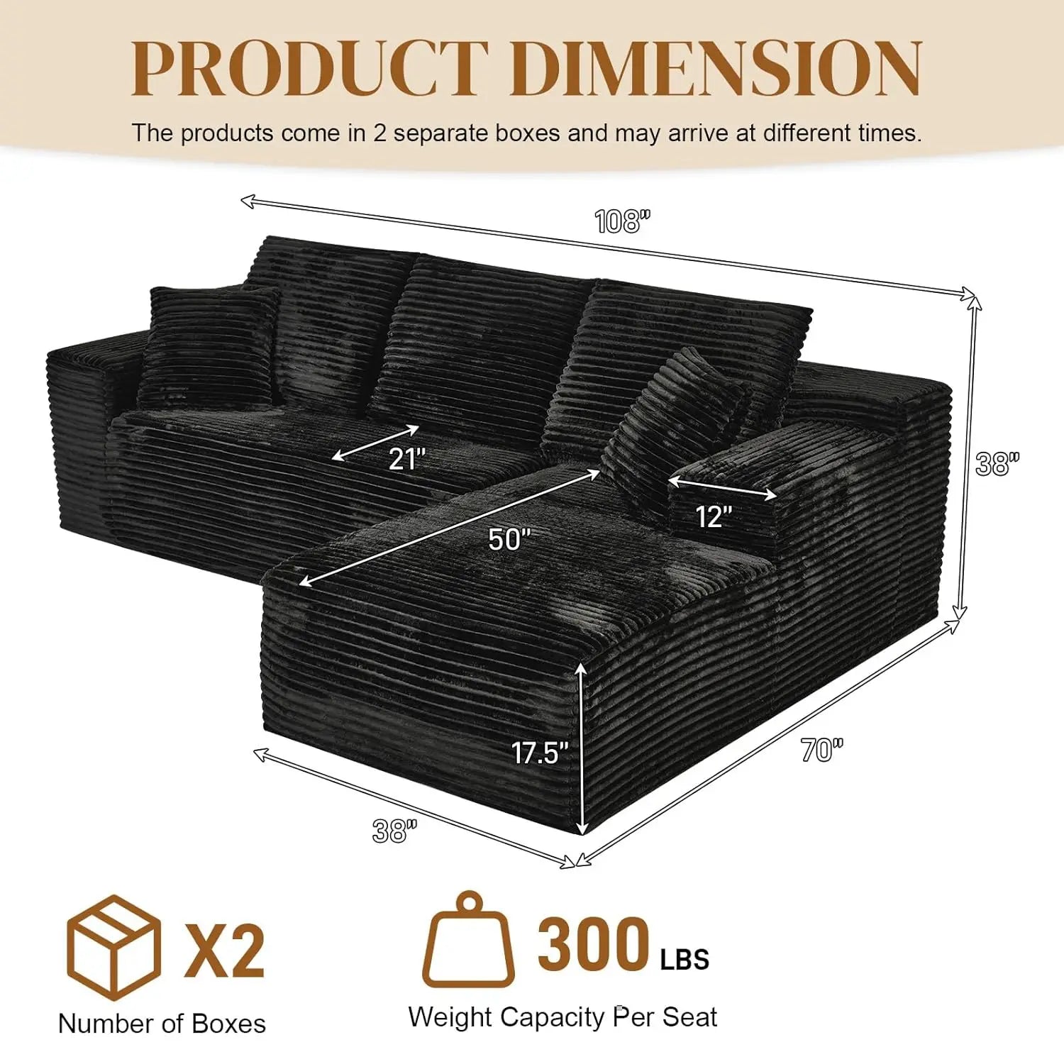 Boneless Cloud Sectional Couches for Living Room