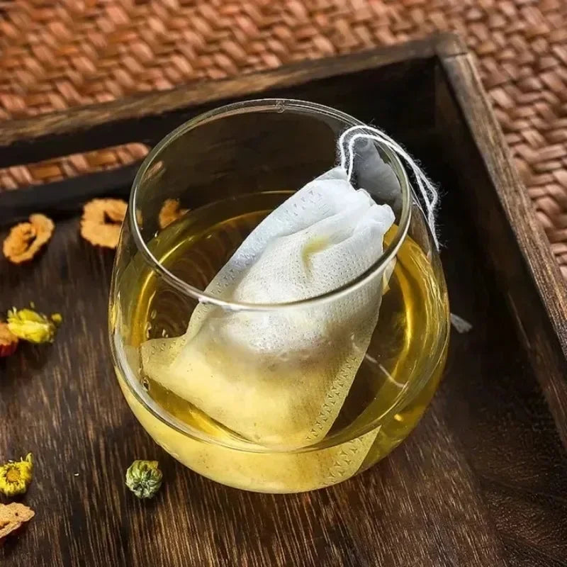 600/50PCS Disposable Tea Filter Bags Non-woven Fabric Teabags With String Kitchen Teaware Coffee Loose Tea Spice Bag