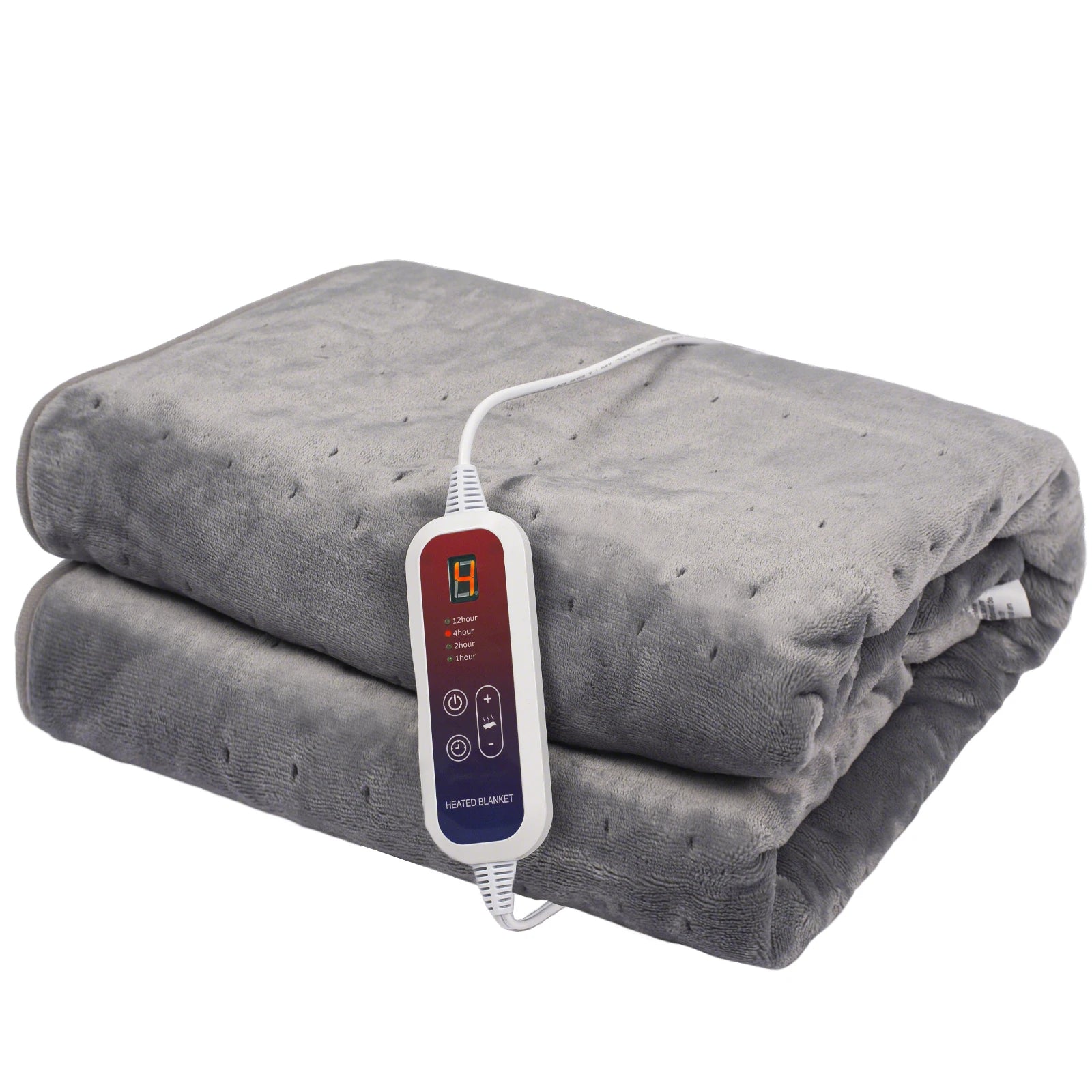 Heated Blanket Electric Throw Full Size, Electric Blanket with 6 Heating Levels and 1-12 Hours Timer Auto Off