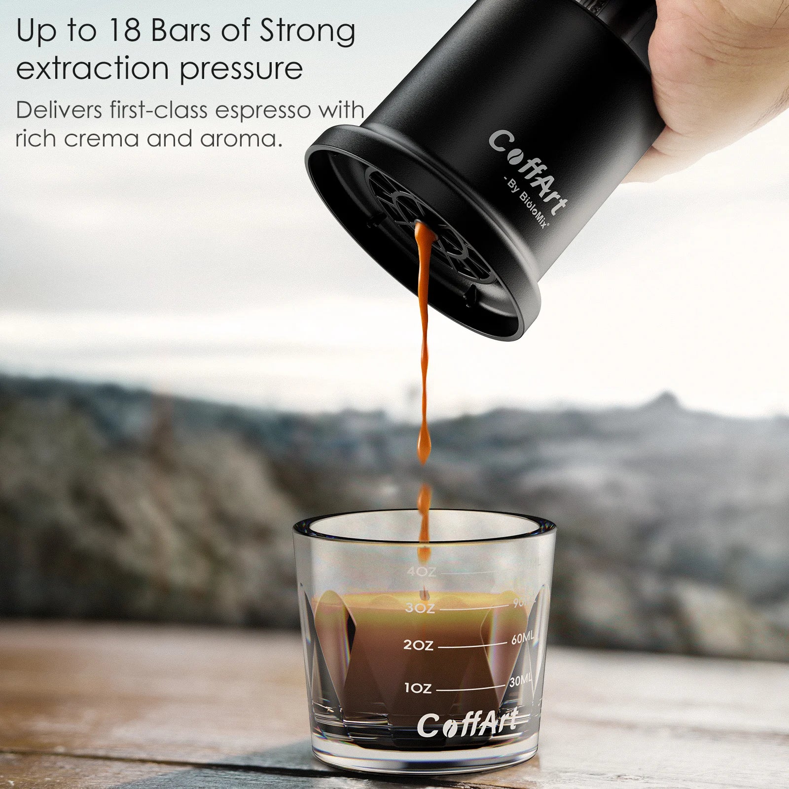 BioloMix 2 In 1 Manual Espresso Coffee Machine Hot/Cold Portable coffee Maker For NS Capsules