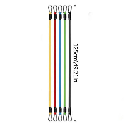 11pcs TPE Resistance Band Set Fitness Band Pull Rope Elastic Training Band With Door Anchor Handles Carry Bag
