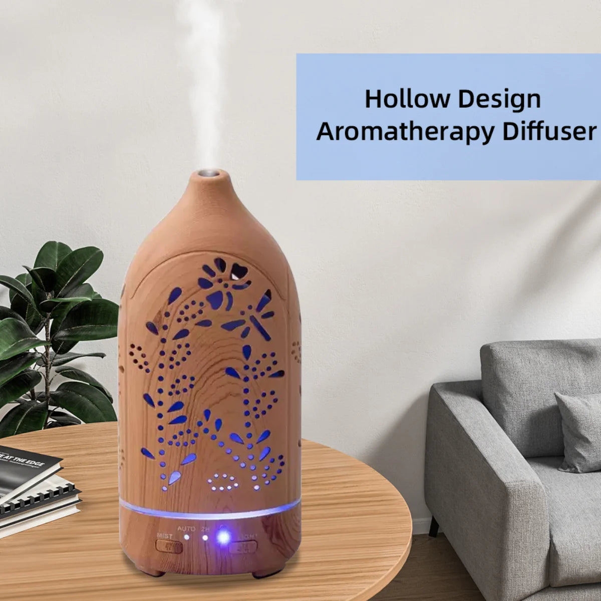 Aromatherapy Diffuser with 7 Color LED Lights  The Perfect Gift Idea for Home, Office, or Spa, Features Auto Shut-Off
