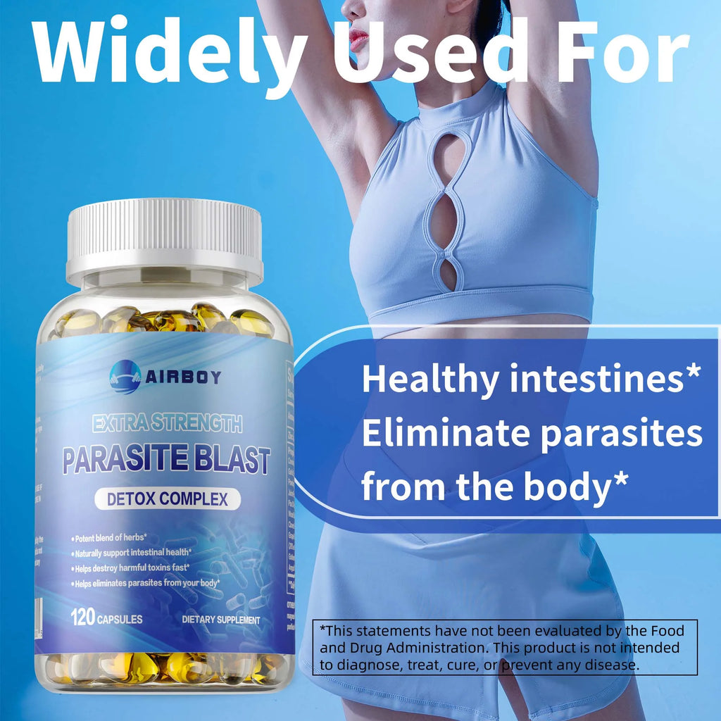 Parasite Blast Detox Complex - Weight Management,Supports Gut Health, Improves Digestion, Metabolism - 120 Capsules